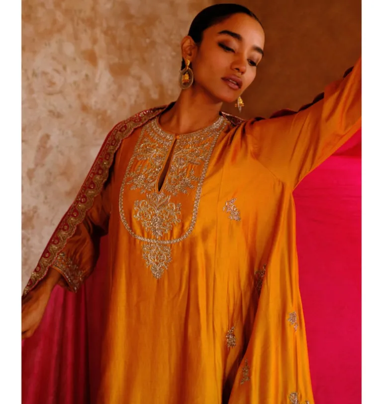 Kesarra Yellow Tunic Set