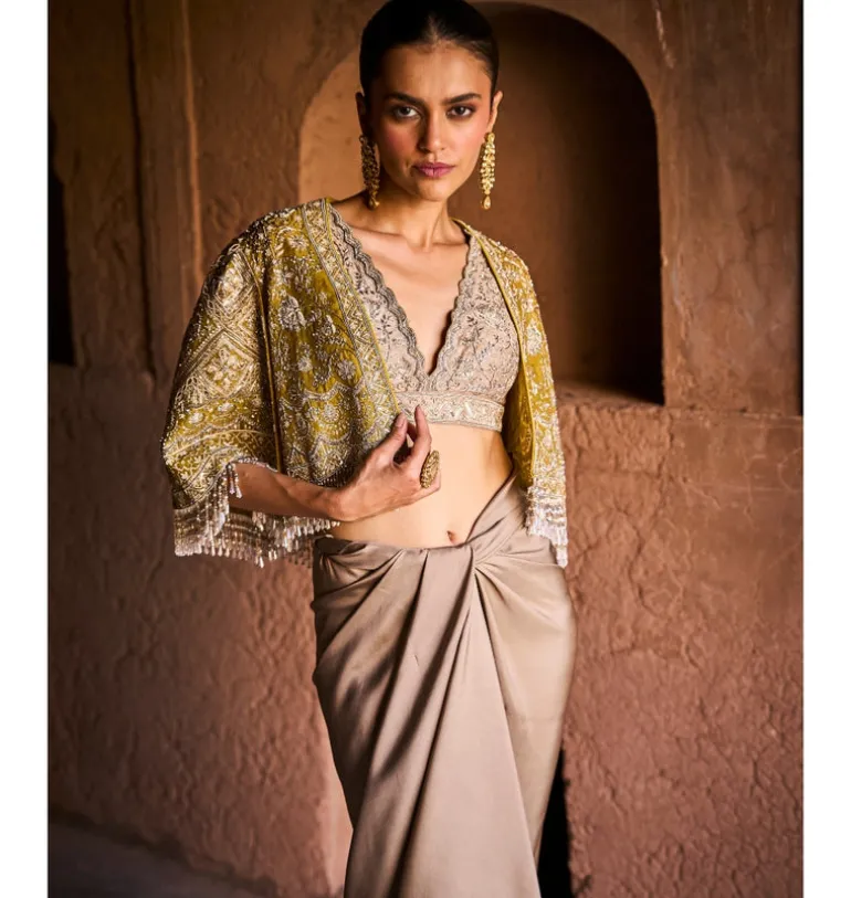 Lehal Wrap Skirt Set