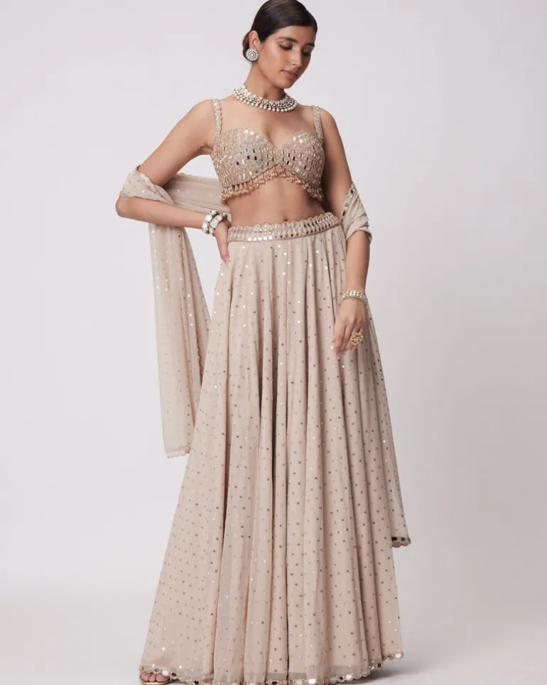 Light Beige Georgette Sharara Set