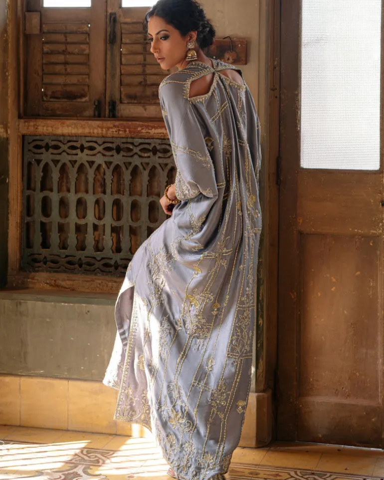Light Steel Blue Kaftan