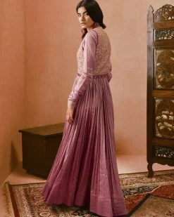 Lilac Koti Anarkali Set