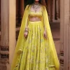 Lime Yellow Chintz Printed Lehenga Set
