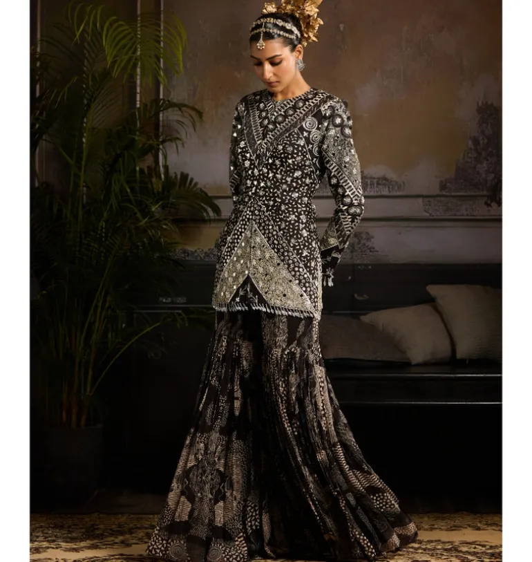 Luxe Noir Jacket Set