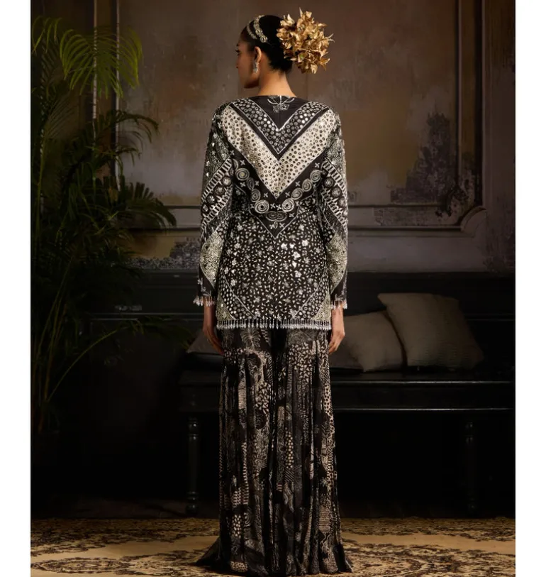 Luxe Noir Jacket Set