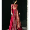 Magneta Crushed Kalidar Anarkali Set