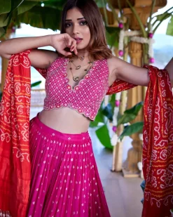 Mala Jamewar Lehenga Set