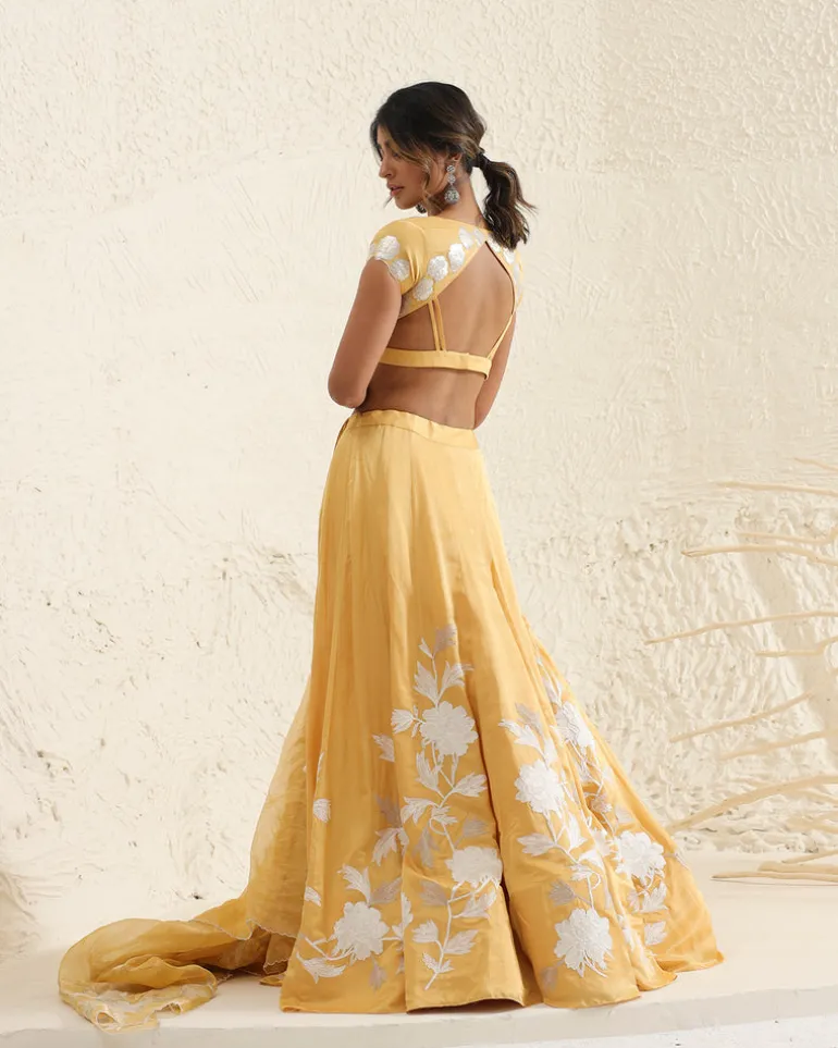 Mango Yellow Lehenga Set