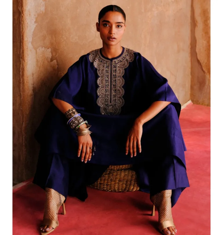 Mannat Zardozi Embroidered Kaftan Set