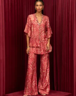 Melody Frill Top Pants Set