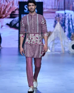 Merlot Patchwork Kurta Set
