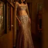 Mermaid Crystal Gold Skirt Set