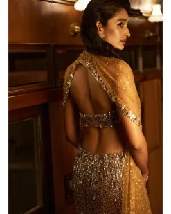Mermaid Crystal Gold Skirt Set