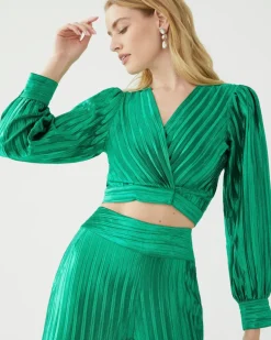 Metallic Green Pant