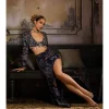 Midnight Blossom Skirt Set