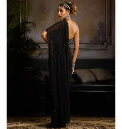 Midnight Glow Sari Set