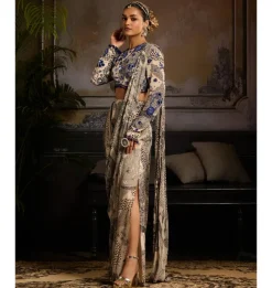 Midnight Mirage Pant Sari Set