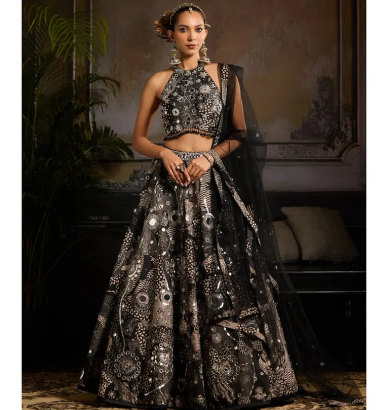 Midnight Spark Lehenga Set