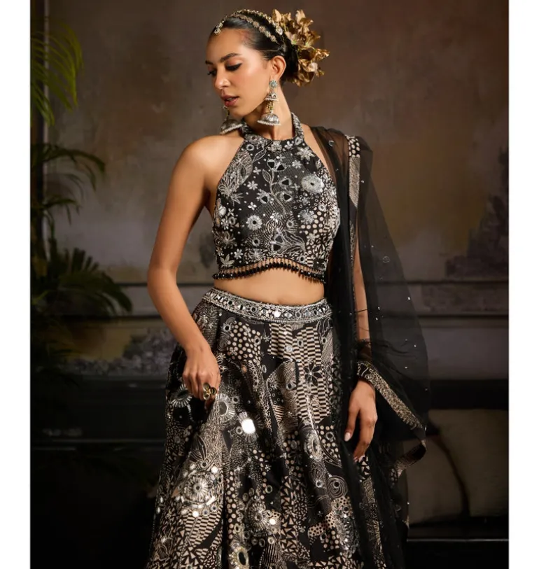 Midnight Spark Lehenga Set