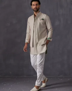 Mint And Pink Kurta Set