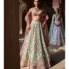 Mint Green Chanderi Lehenga Set