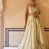 Mint Lehenga Paired With Blouse & Dupatta