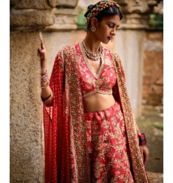 Monogram Floral Farshi Lehenga Set
