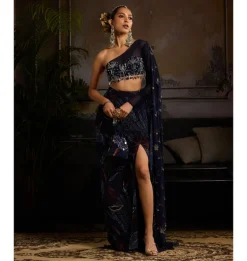 Moonlit Navy Skirt Set