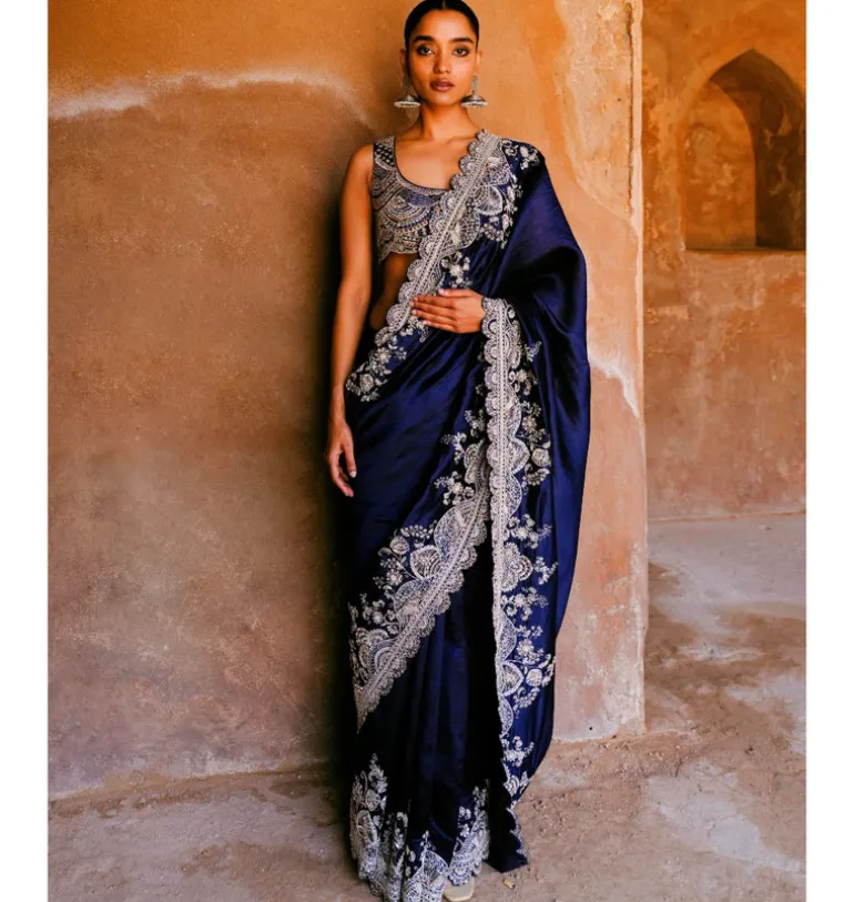 Moonstone Tie-Up Sari Set