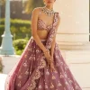 Mud Mauve Sequin Embroidered Lehenga Set