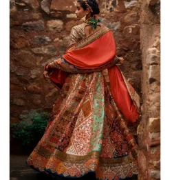 Multi Panel Diamond Lehenga Set