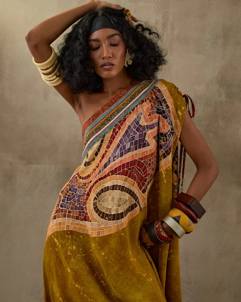 Multi Pint Rasa One Shoulder Dress