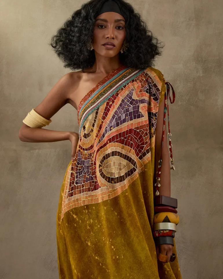 Multi Pint Rasa One Shoulder Dress
