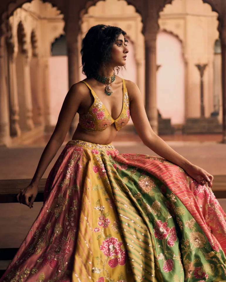 Multicolor Ode to Rajasthan Lehenga Set