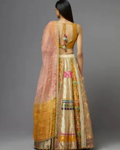 Multicolor Panel Lehenga Set