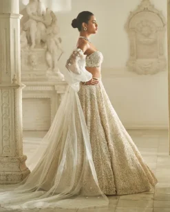 Multi-Colored Three-Dimensional Lehenga Set