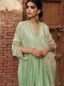 Multi-Hued Resham Kaftan