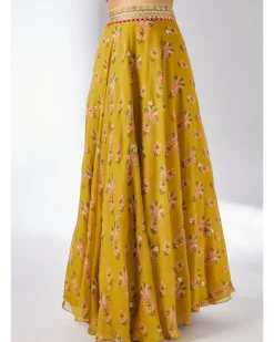 Mustard Bhairavi lehenga Set