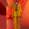 Mustard Embroidered Co-Ord Set