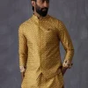 Mustard Embroidered Kurta Set