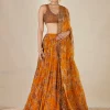 Mustard Floral Lehenga Set