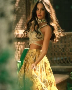 Mustard Lisa Sylvia Lehenga Set
