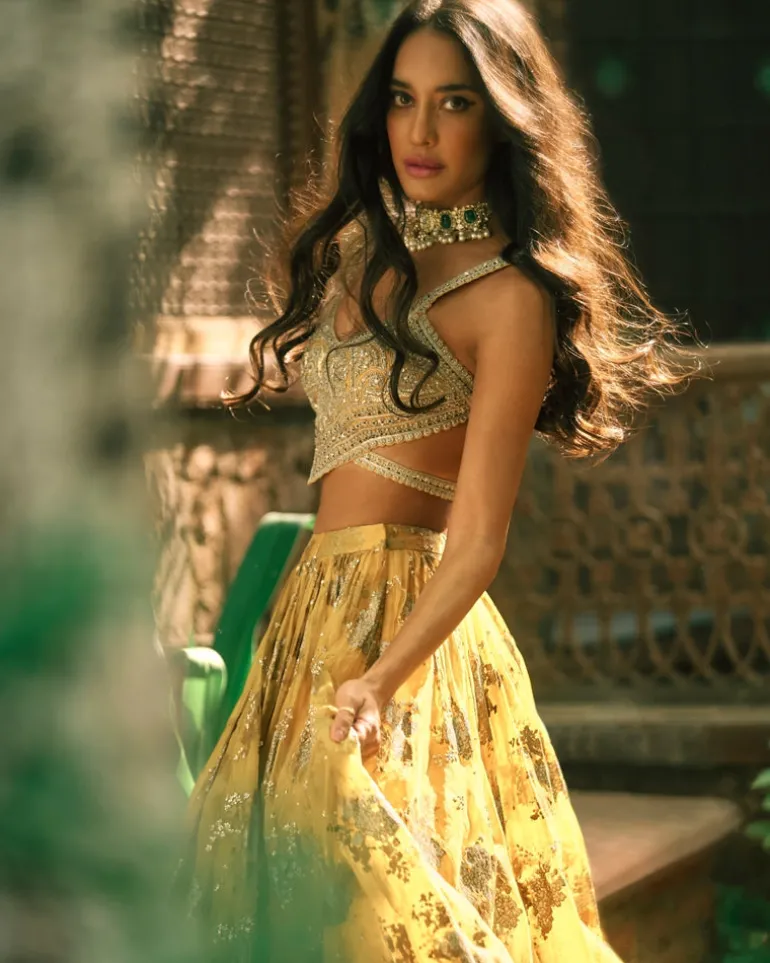 Mustard Lisa Sylvia Lehenga Set