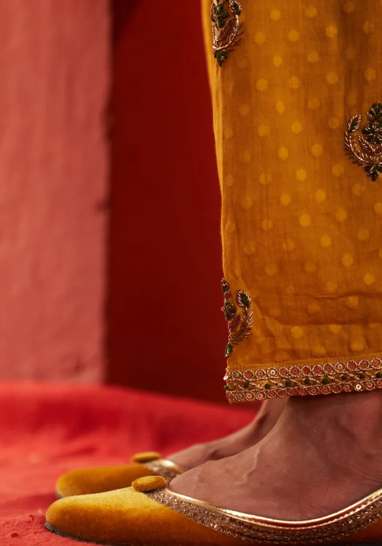 Mustard Short Kurta Set