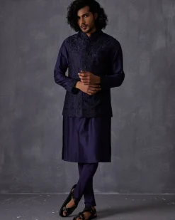 Navy Bageecha Kurta Set | Sample Sale
