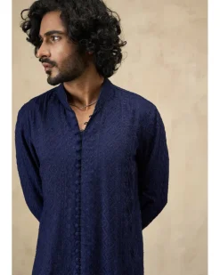 Navy Blue Inara Aari Kurta Set