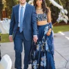 Navy Chanderi Silk Skirt Set