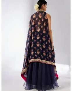 Navy Mehar lehenga Set