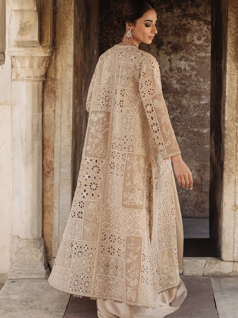 Nikhar Borgia Coat Sari Set