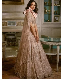 Nikolina Shimmer Tulle Bridal Lehenga Set