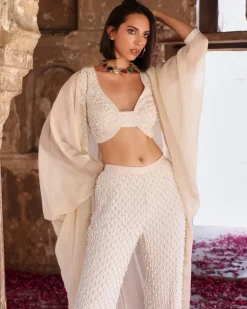 Niveda Embellished Cape Set